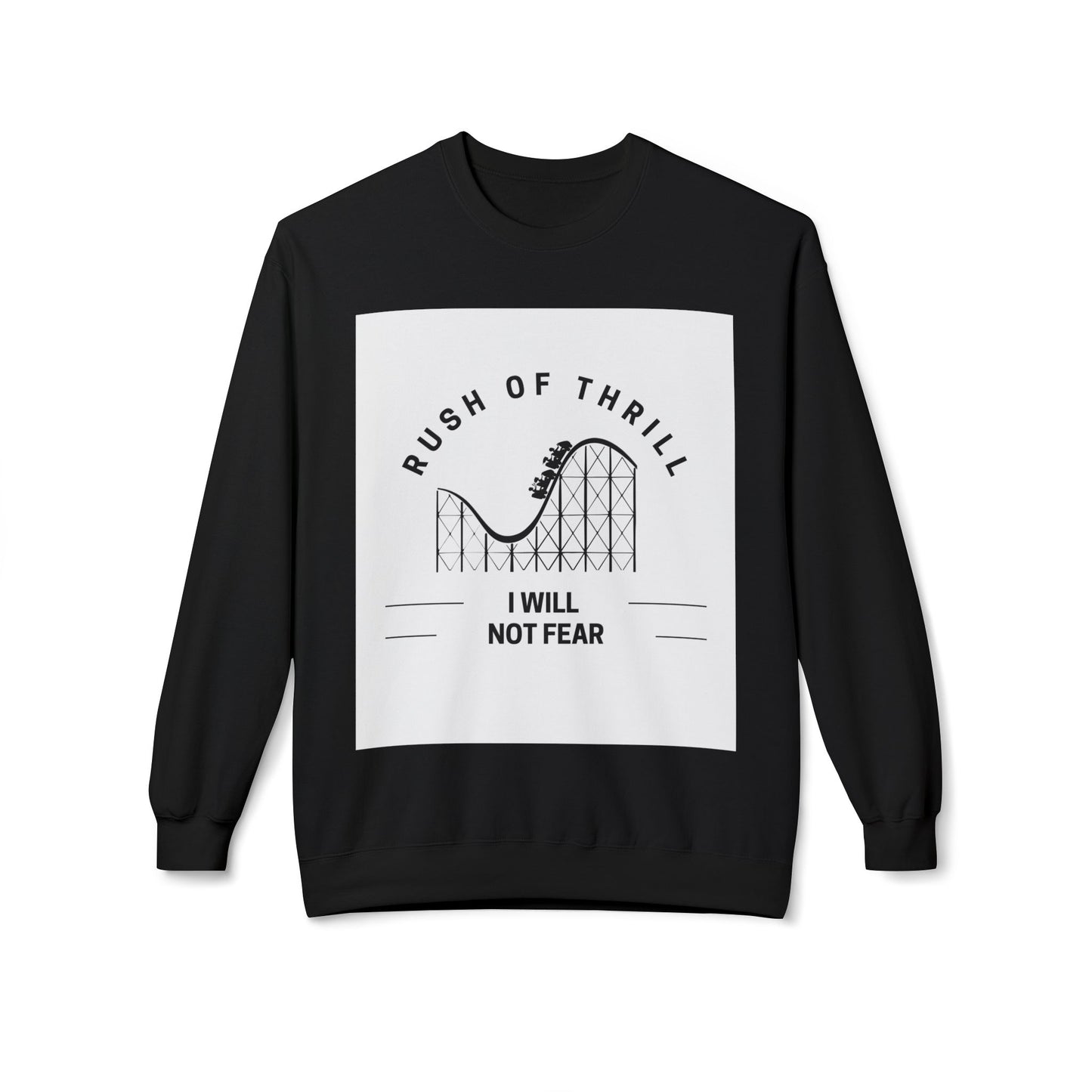 Rush of Thrill Sweatshirt, Roller Coaster Lover Gift, Unisex Crewneck, Adventure Apparel, Theme Park Sweatshirt, Inspirational Fashion