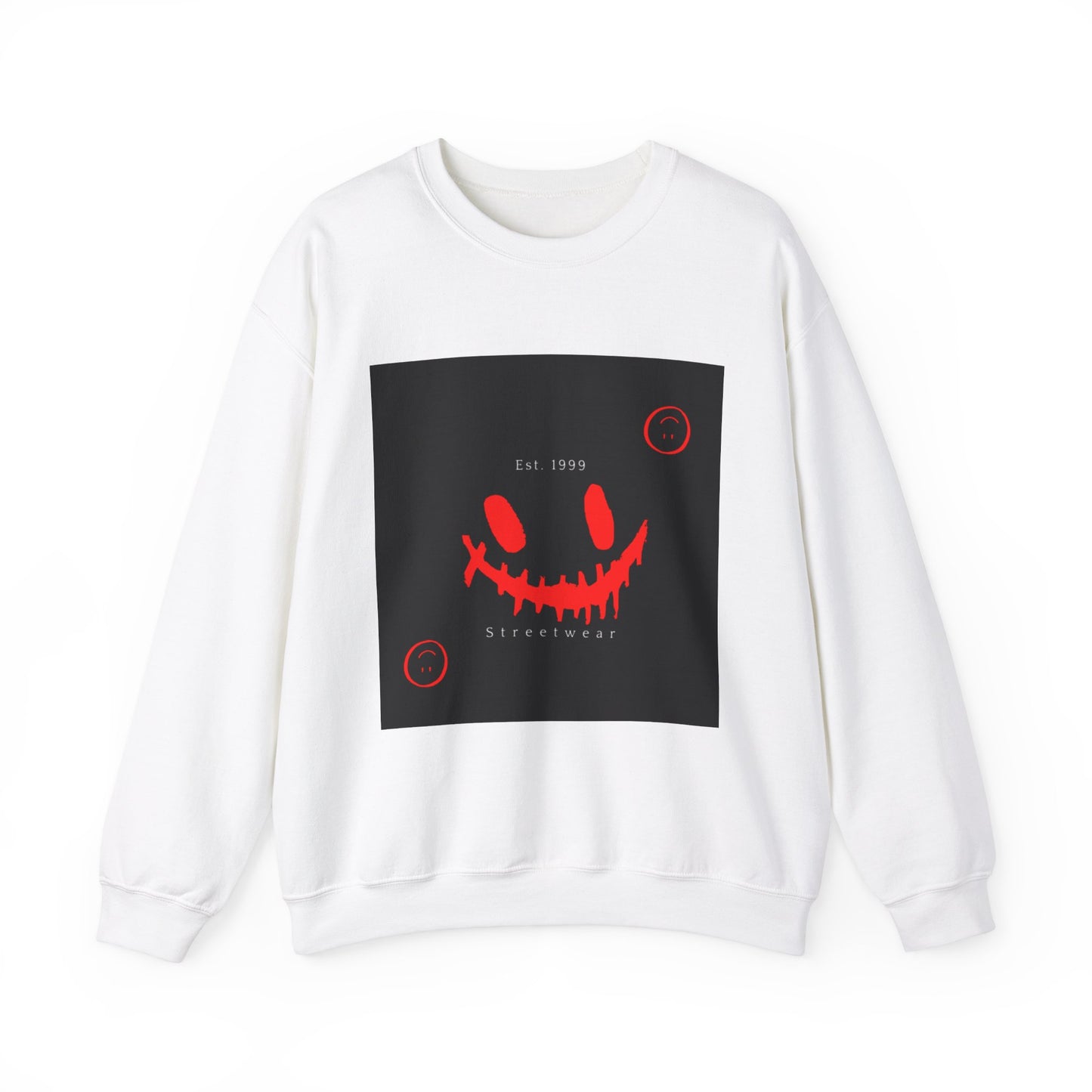 Laughing With My Demons Crewneck Sweatshirt, Unisex Streetwear, Casual Layering, Gift for Friends, Comfortable Fashion