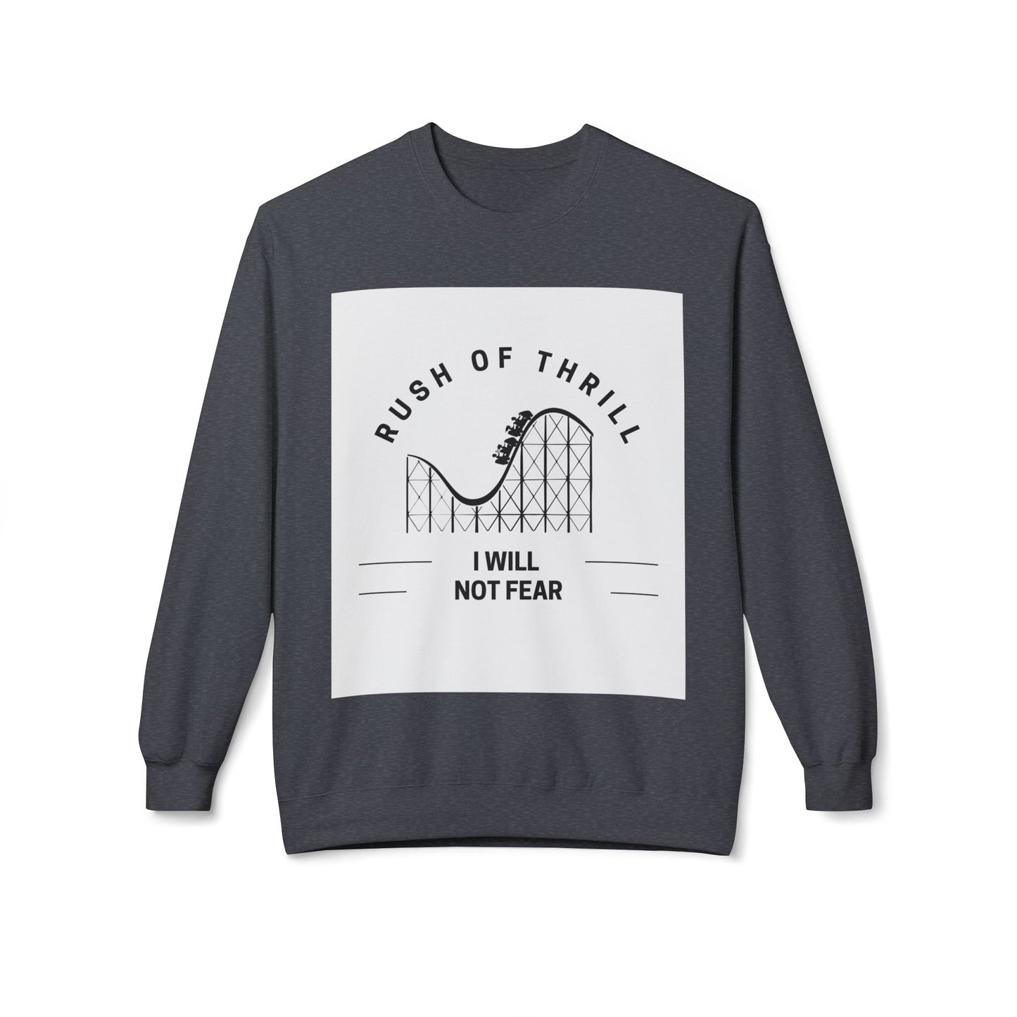 Rush of Thrill Sweatshirt, Roller Coaster Lover Gift, Unisex Crewneck, Adventure Apparel, Theme Park Sweatshirt, Inspirational Fashion