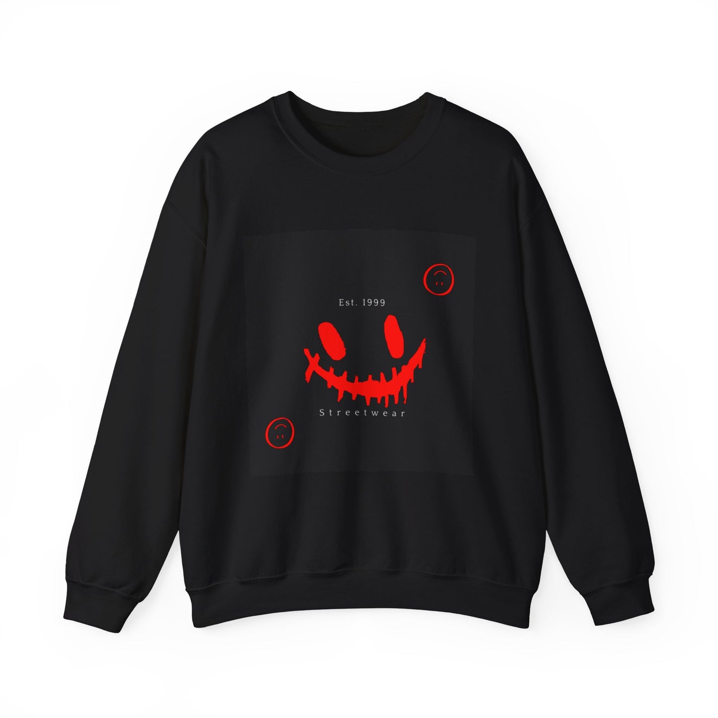 Laughing With My Demons Crewneck Sweatshirt, Unisex Streetwear, Casual Layering, Gift for Friends, Comfortable Fashion